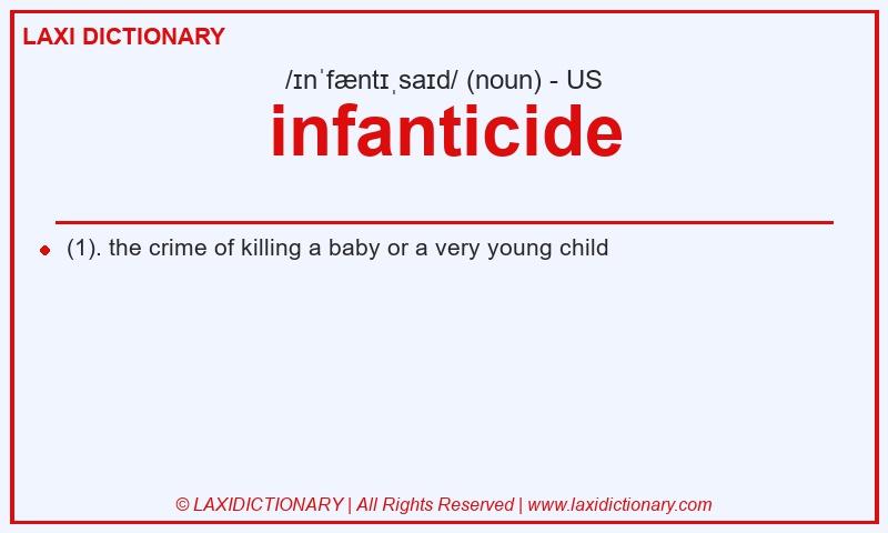 Definition infanticide in American English