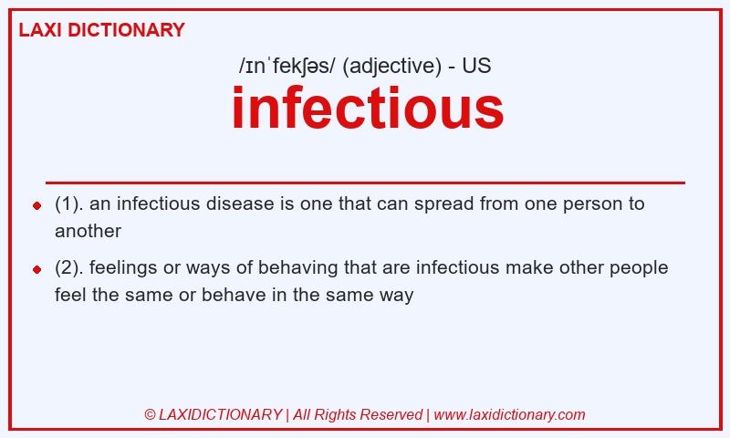Definition infectious in American English