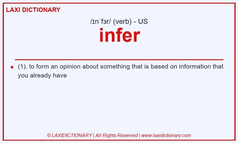 Definition infer in American English