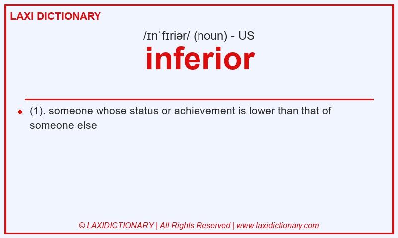 Definition inferior in American English