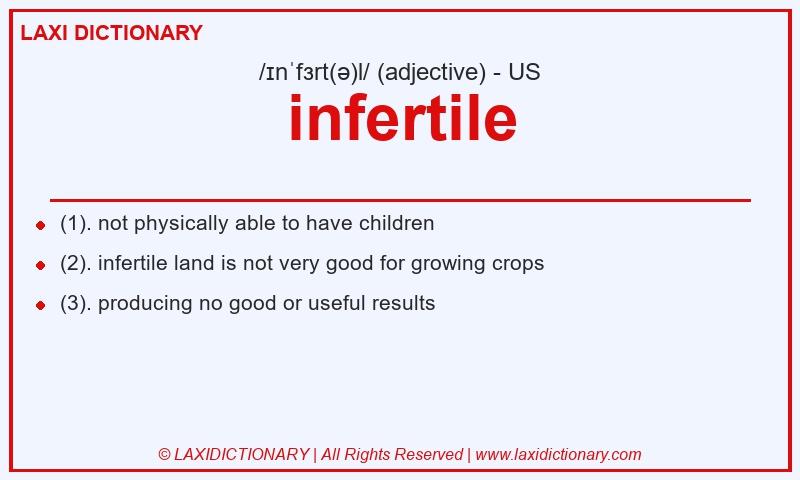 Definition infertile in American English