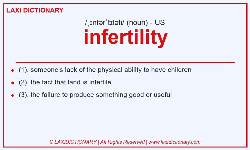 Definition infertility in American English