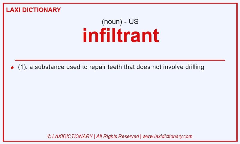 Definition infiltrant in American English