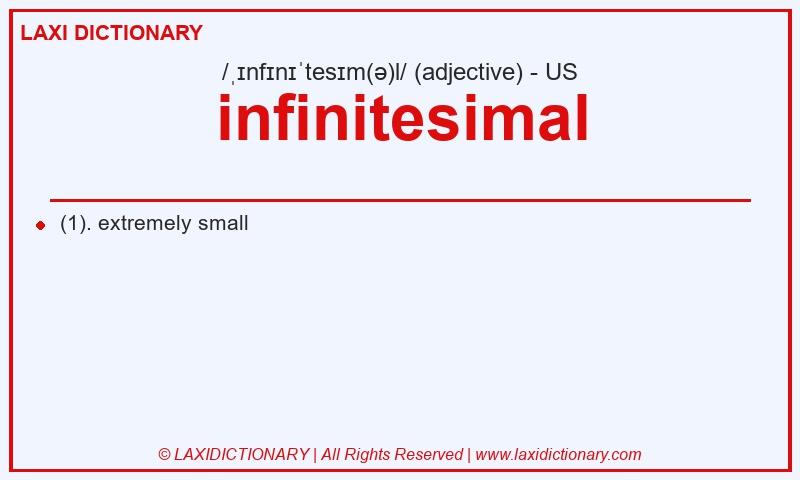 Definition infinitesimal in American English