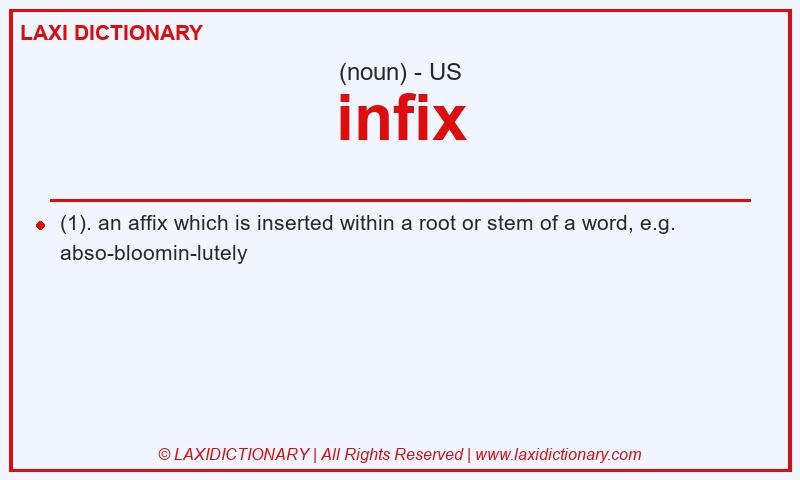 Definition infix in American English