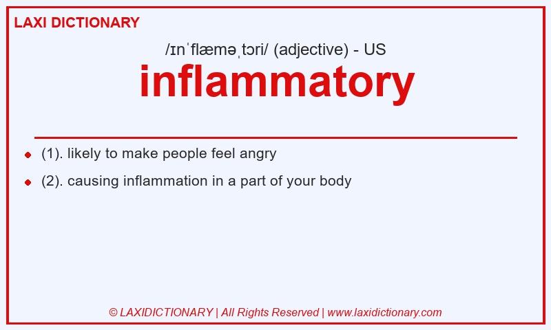 Definition inflammatory in American English