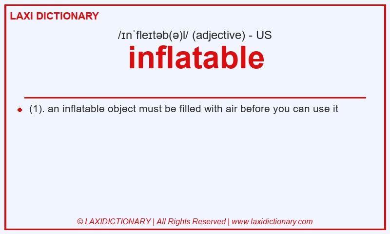 Definition inflatable in American English