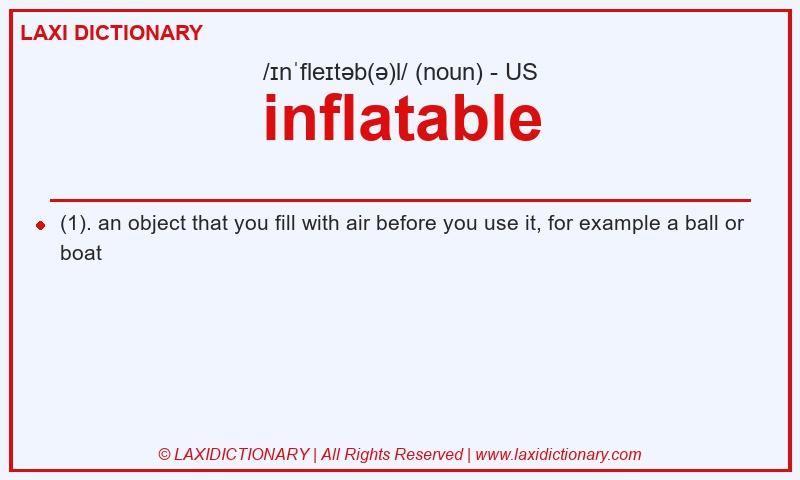 Definition inflatable in American English