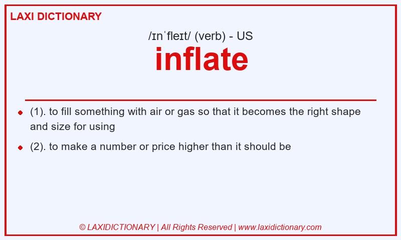 Definition inflate in American English