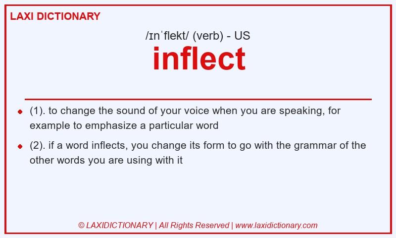 Definition inflect in American English