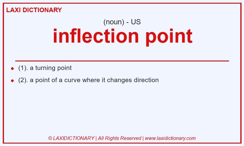 Definition inflection point in American English