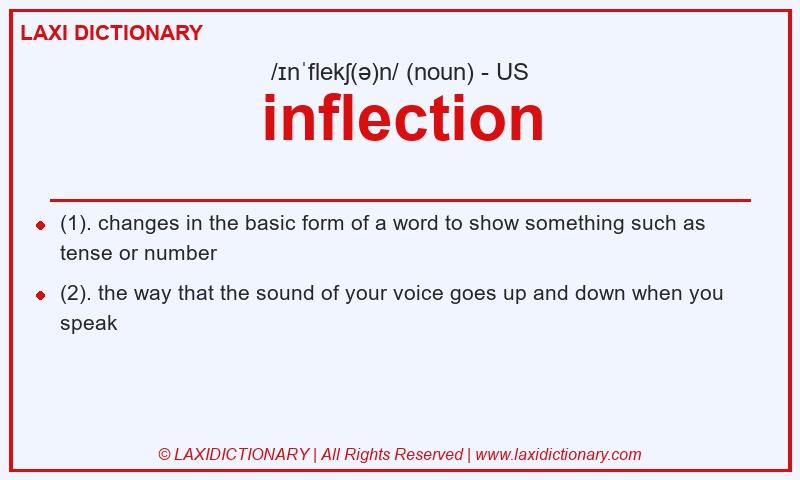 Definition inflection in American English