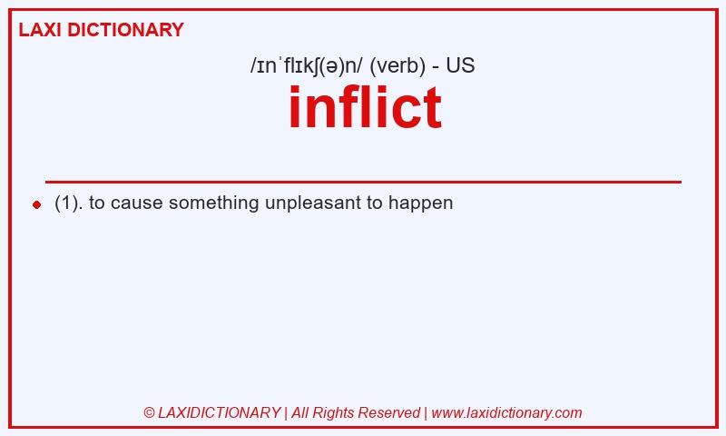 Definition inflict in American English