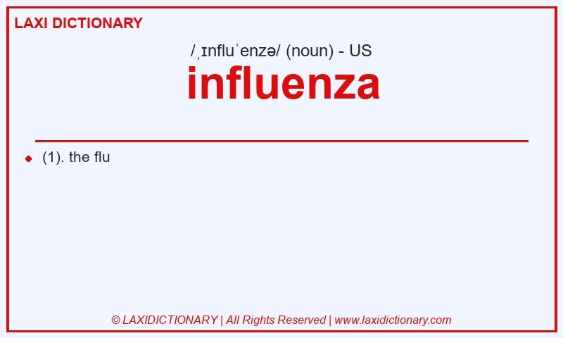 Definition influenza in American English