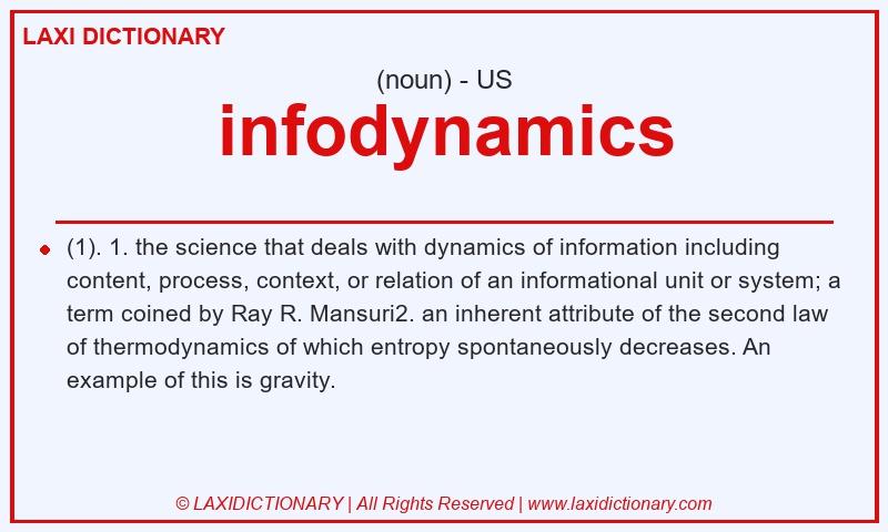 Definition infodynamics in American English