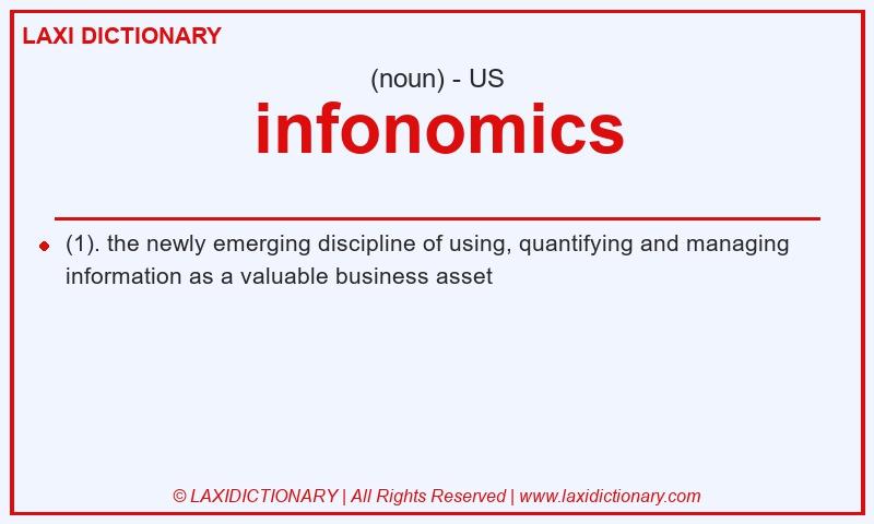 Definition infonomics in American English