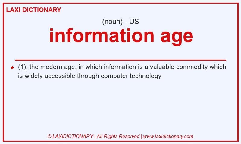 Definition information age in American English
