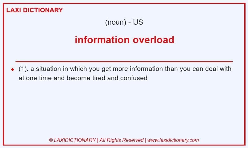 Definition information overload in American English