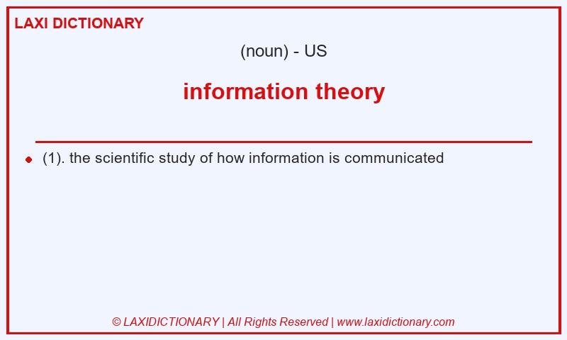 Definition information theory in American English