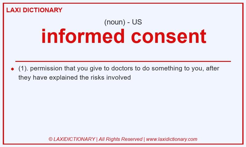 Definition informed consent in American English