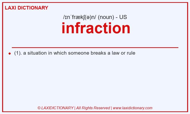 Definition infraction in American English