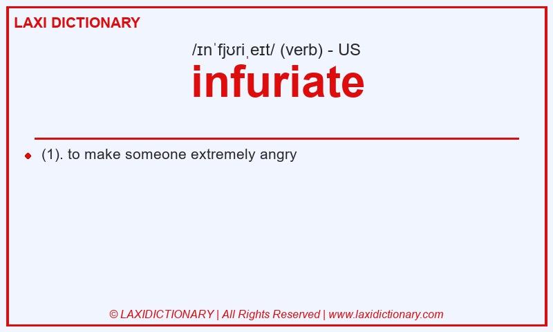 Definition infuriate in American English
