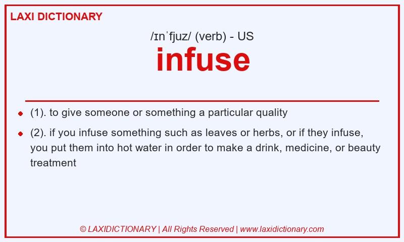 Definition infuse in American English