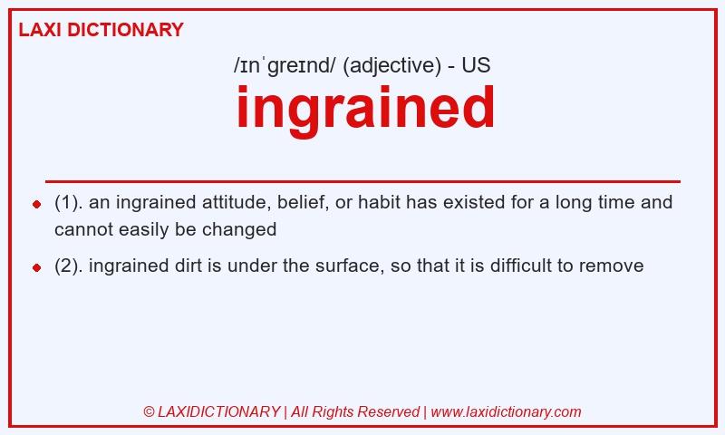 Definition ingrained in American English
