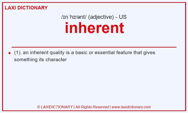 Definition inherent in American English