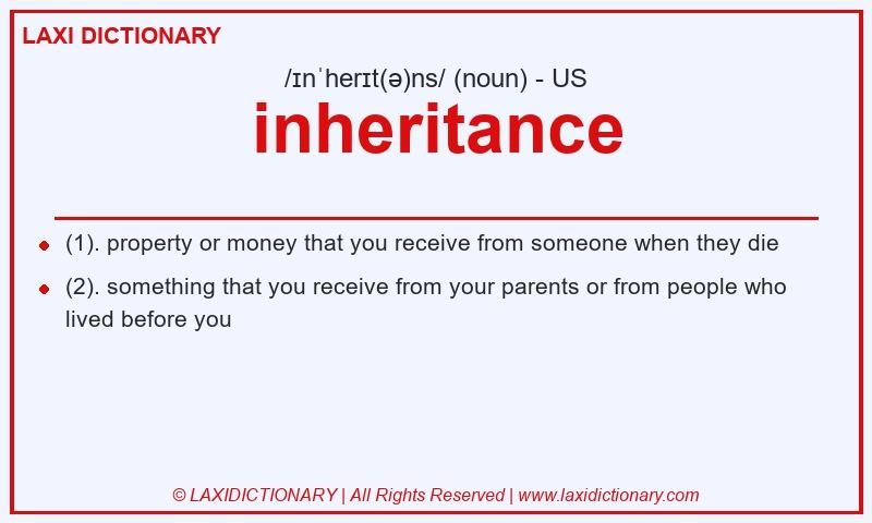 Definition inheritance in American English