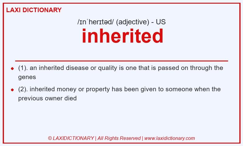Definition inherited in American English