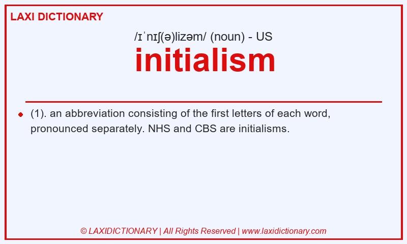 Definition initialism in American English