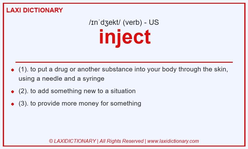Definition inject in American English