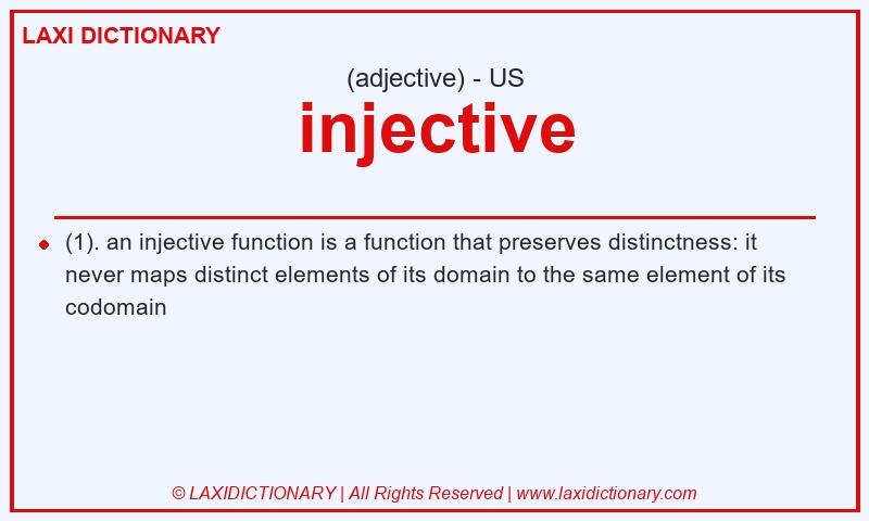 Definition injective in American English