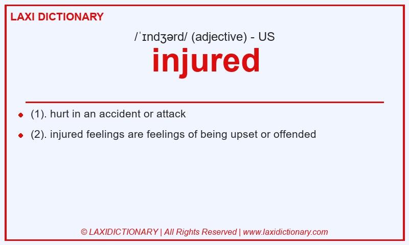Definition injured in American English