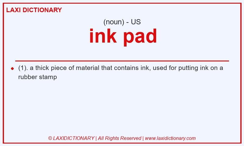 Definition ink pad in American English