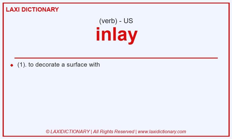Definition inlay in American English