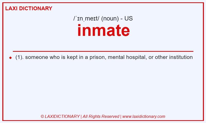 Definition inmate in American English