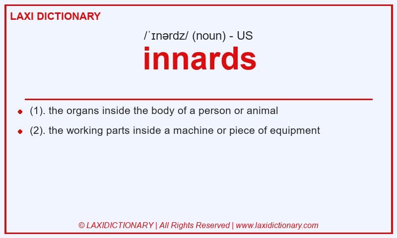 Definition innards in American English