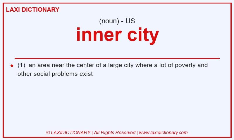 Definition inner city in American English