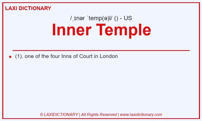 Definition Inner Temple in American English