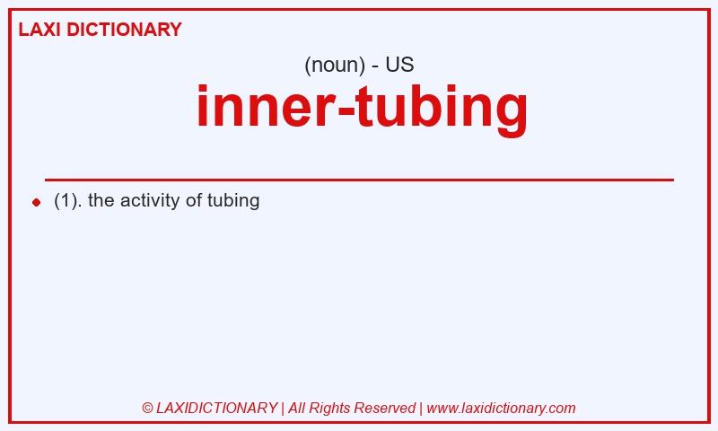 Definition inner-tubing in American English