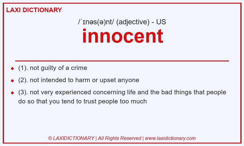 Definition innocent in American English