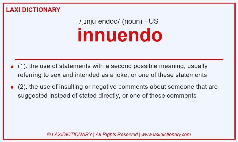 Definition innuendo in American English