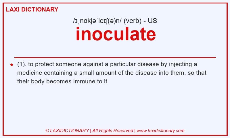 Definition inoculate in American English