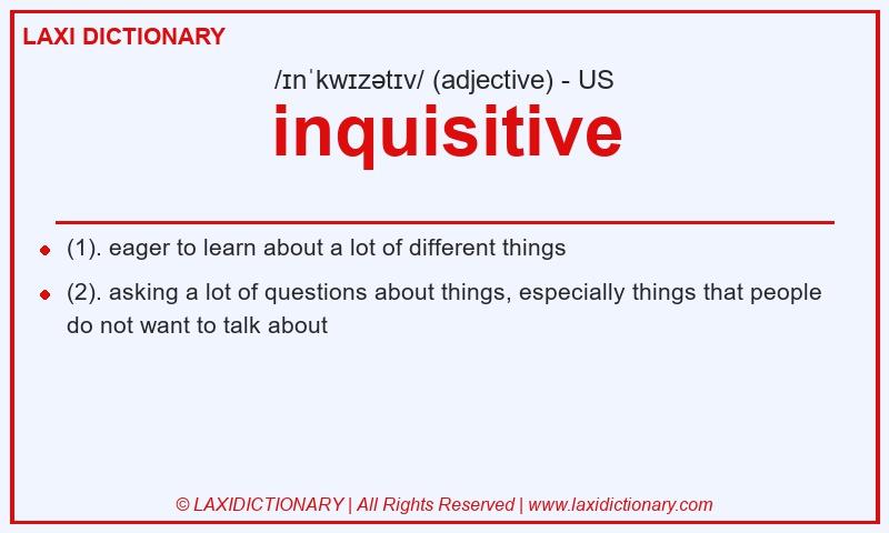 Definition inquisitive in American English