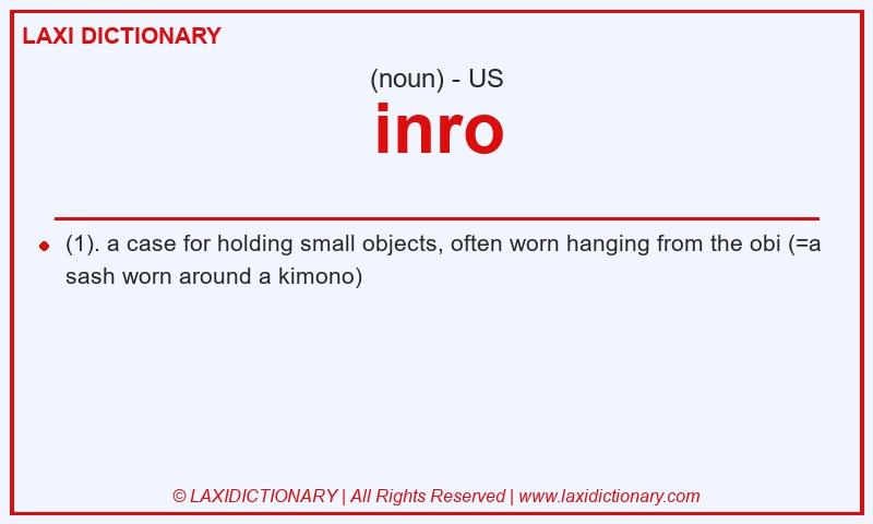 Definition inro in American English