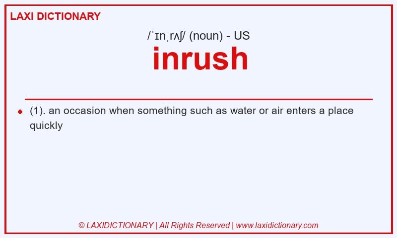 Definition inrush in American English