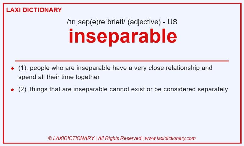 Definition inseparable in American English