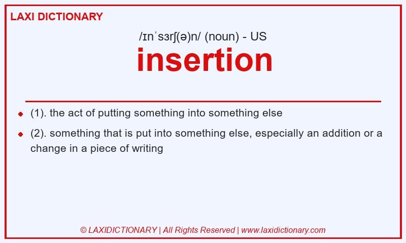 Definition insertion in American English